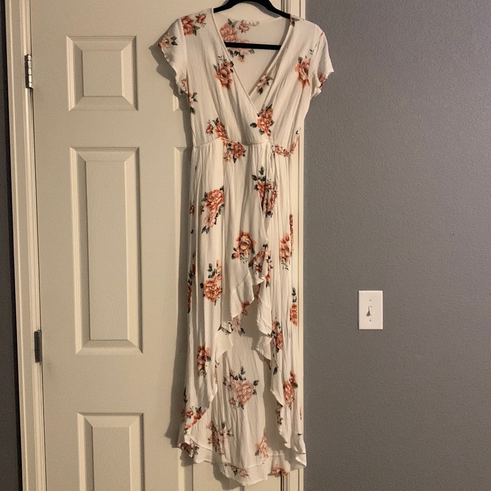 Floral high-low dress